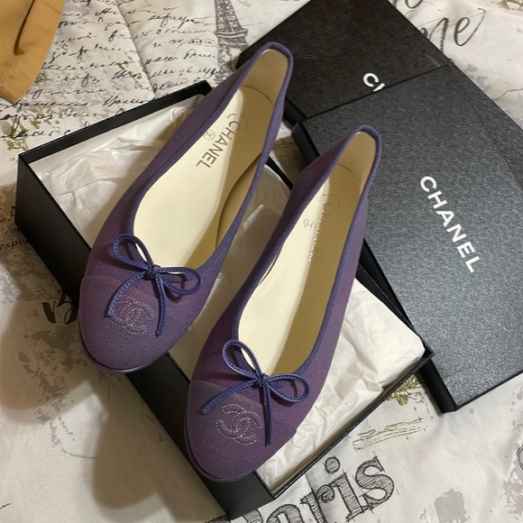 CHANEL Shoes - Purple, blue, pink Chanel ballerina flats